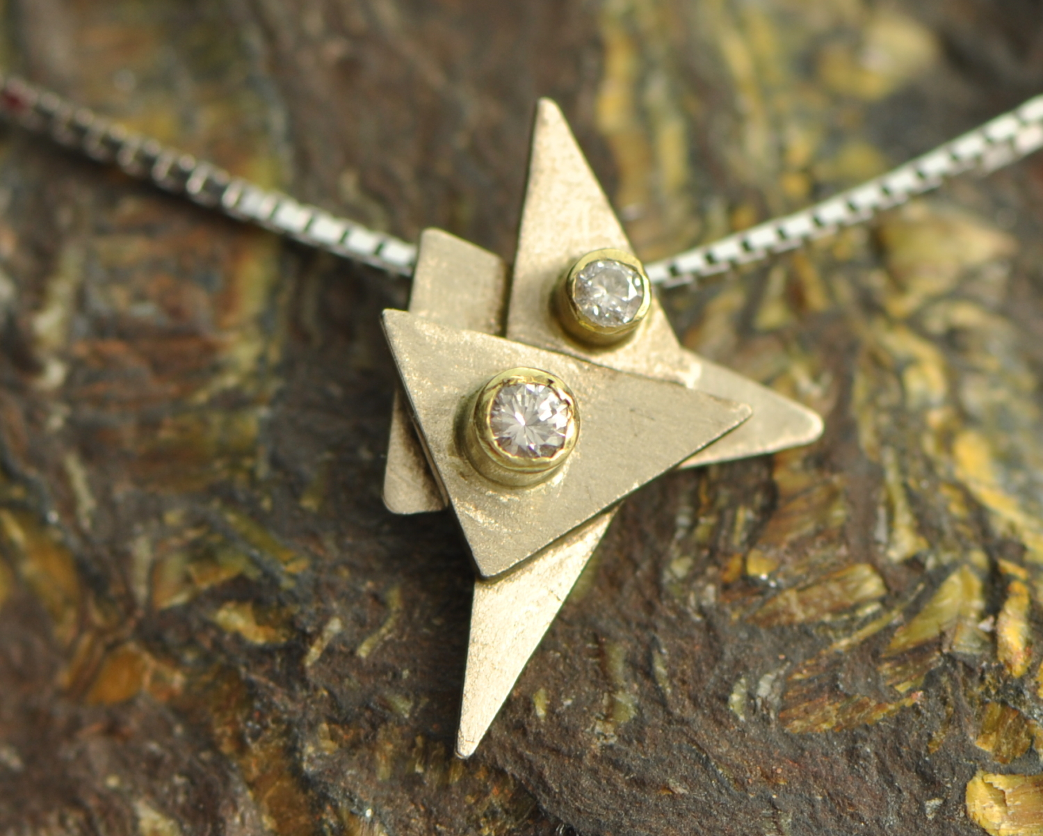 witgouden hanger met diamanten, handgemaakt LYAM edelsmeden