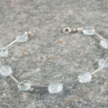 Armband aquamarijn en zilver lichtblauwe edelsteen edelstenen zilveren basic ontwerp, edelsteen voor hooikoorts, edelsteen tegen hooikoorts of allergie