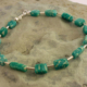 Armband Amazoniet en zilver handgemaakt, rechthoekige groene frisgroene amazoniet edelstenen edelsteen staafjes zilver handgemaakt door LYAM edelsmeden edelsmid Joure Friesland