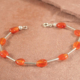 Armband Carneool en zilver: oranje edelsteentjes, carneolen, armbanden, zilveren staafjes, zilver, elementjes, handgemaakt door LYAM edelsmeden