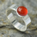 Ring carneool en zilver