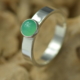 Ring zilver en chrysopraas handgemaakt Basic LYAM edelsmeden