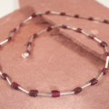 Ketting granaat en zilver