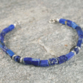 Armband lapis lazuli en zilver, Basic-ontwerp van LYAM edelsmeden
