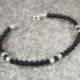 Armband Onyx en zilver, zwarte edelsteen, edelsteentjes, handgemaakte armband, LYAM edelsmeden