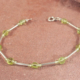Armband peridoot en zilver: zachtgroene groene peridoot peridot edelsteen met zilver, handgemaakt