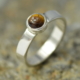 Ring tijgeroog en zilver