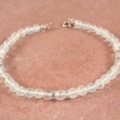Armband met ronde aquamarijn en zilver