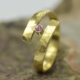 gouden ring met roze saffier handgemaakt edelsmid edelsmeden