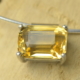 Hanger citrien en zilver handgemaakt gele edelsteen