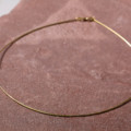 Gouden spang, geel gouden ketting, snoer, rondvallende ketting voor hanger
