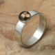 Zilveren ring met rookkwarts, Basic ring van LYAM edelsmeden, bruine edelsteen, anti stress steen, handgemaakt